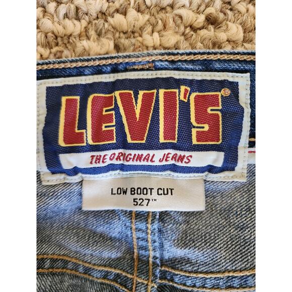 Levis Jeans Men's 34x30 Blue Denim 527 Low Boot Cut - Picture 5 of 10